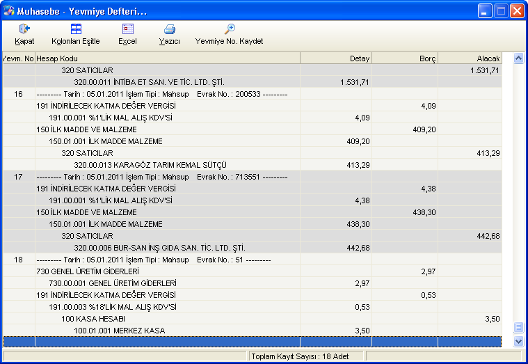 Yevmiye Defteri Büyük defterde hata olmasını önlemek ve günlük işlemler hakkında topluca bilgi edinebilmek için hesaplar önce başka bir deftere geçirirler, bu deftere günlük defter «yevmiye defteri»