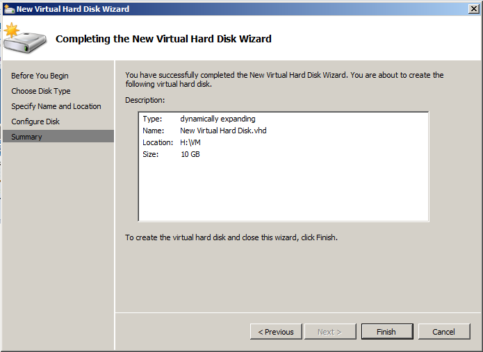 VHD Disk oluşturma-04 Şekil-4 de ise (Create a new blank virtual hard disk) yeni eklemek istediğim. Disk miktarını belirleyerek yazıyorum.