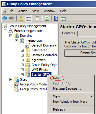 Group Policy Management Console da çalışmak istediğiniz ormanın girdisini genişletiniz ve ilgili Domains düğümünü çift tıklayınız.