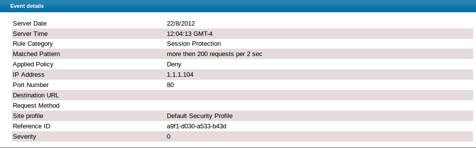 App. dotdefender Web Scanners Default kurulumda