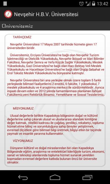 4 Yemek Listeleri Daha çok üniversite personeli ve öğrencilerine hitap eden bu bölümde üniversite yemekhanesinin yemek mönüleri görülebilir (Şekil-5).