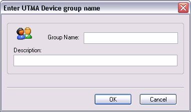 Enter UTMA Device group name