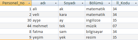 1.2.2. Birden Fazla Sütuna Göre Gruplama GROUP BY kullanarak belirtilen alan listesindeki benzer değerlere sahip kayıtları tek bir kayıt olarak birleştirebilirsiniz.