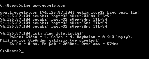 Alıcıya eriģilemiyor (Destination Unreachable) Zaman AĢımı (Time Exceeded) Parametre Sorunu (Parameter Problem) Yansıma (Echo) Yansıma KarĢılığı (Echo Reply) Zaman Damgası (Time Stamp) Zaman Damgası