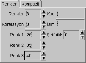 (transparan) değeri 0 9 arasında ayarlanabilir, 9 %90 şeffaflık demektir. Şeffaflık ipliğin renk özelliklerinde elde edilir.