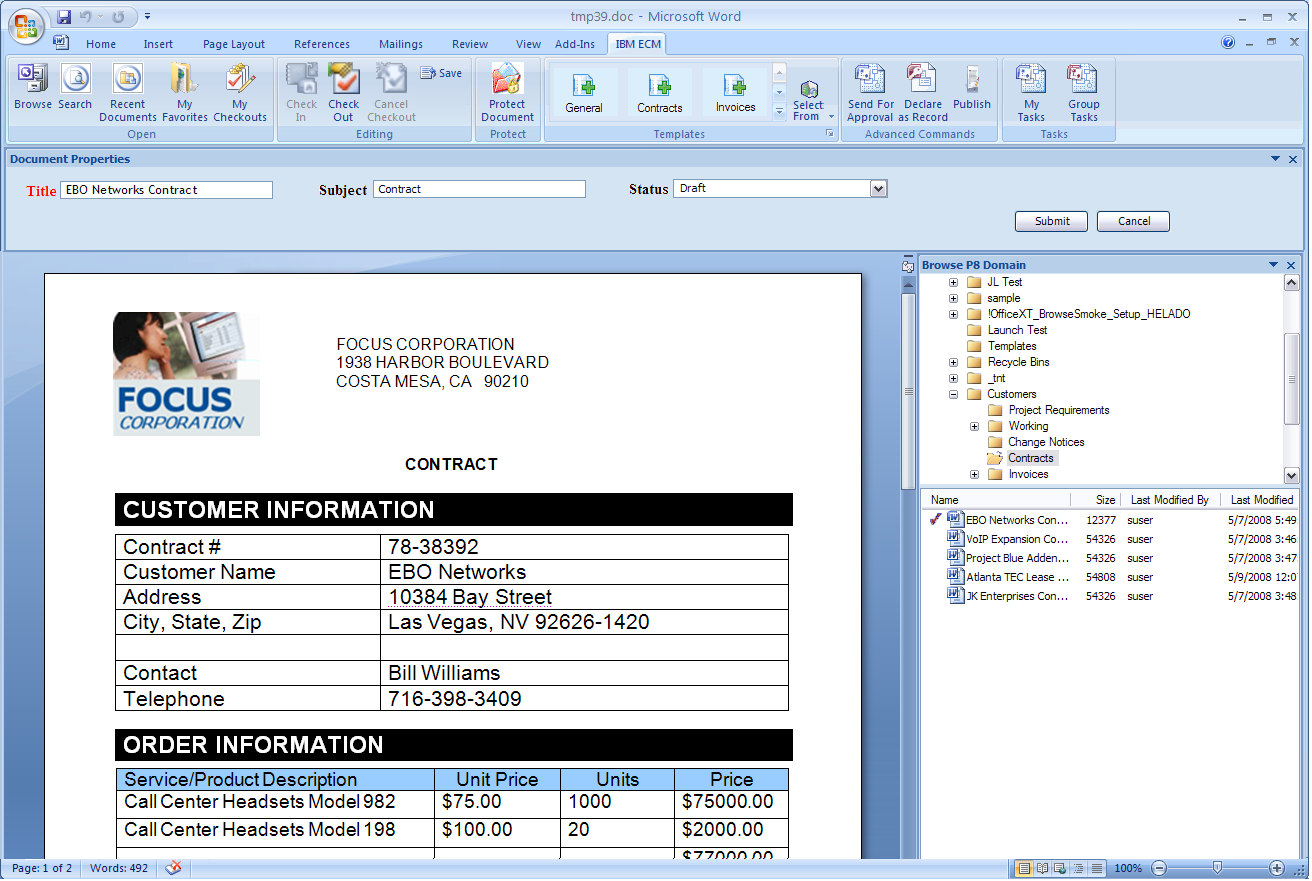 Microsoft Office ve IBM ECM IBM ECM