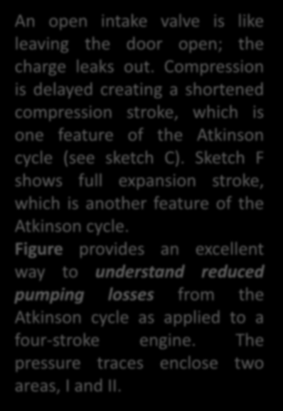 ATKINSON CYCLE ENGINE Hybrid Vehicles and the Future of Personal Transportation An open intake valve is like leaving the door open; the charge leaks out.