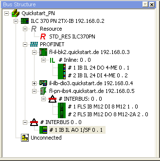 PROFINET IO ve INTERBUS dan Oluşan Bir Sistem için Örnek Proje 6.12 INTERBUS ın Okunması Sayfa 4 38 deki INTERBUS Cihazının Okunması ve Projeye Atanması bölümüne bakabilirsiniz.