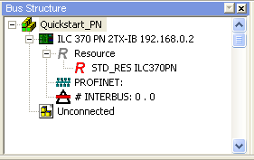 PC WorX Hakkında Yardımcı Bilgiler Şekil 3 8 deki örnek için: 0 adresi PROFINET IO proxy cihazı 1 adresi PROFINET IO DIO modülü 2 adresi PROFINET IO DI modülü PROFINRT IO cihaza sabitlenmiş modül