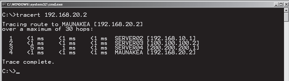 Tracert Komutu: Kaynaktan hedefe giden yolun izlenmesini sağlar. Network Interface OSI referans modeli nin Data-Link ve Physical katmanlarını kapsar.