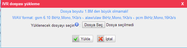 1. Record new Prompt Yeni bir ses dosyası kaydet Figure 6-45 Yönetici aşağıdakileri yaparak özel ses dosyaları kaydedebilir: 1) Record New Custom Prompt Yeni Ses Dosyası Kaydet e tıklayın 2)