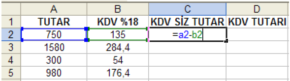 EXCEL DE ARİTMETİKSEL İŞLEMLER Toplama İşlemi. Bu İşlemleri yapmadan önce ( toplama- Çıkarma Çarpma-Bölme ve formüllerde) İlk önce hücre İçerisine = (Eşittir) işareti koyman gerekir.