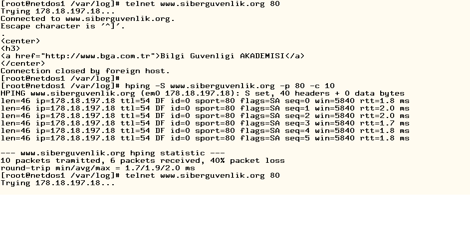 Iptables ile RateLimiting