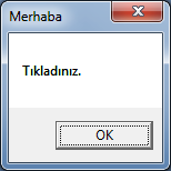 Yukarıdaki programda not edilmesi gereken ilginç bölüm, GraphicsWindow nesnesinin MouseDown olayına altyordam ismi atadığımız satırdır.