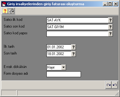 çalıştırabilirsiniz. Böylece istediğiniz özellikteki fatura evrakını seri bir şekilde ekranınıza çağırıp girişlerinizi yapabilirsiniz. Programa girdiğinizde karşınıza bir ekran gelecektir.