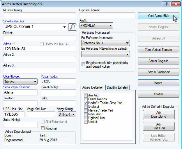 Profiller Adres Defterindeki Bir Müşteriye Bir Profil Atanması 1. Ana Sayfa sekmesinden Adresler i ve ardından Adres Defteri ni seçin. Adres Defteri Düzenleyicisi penceresi görüntülenir. 2.