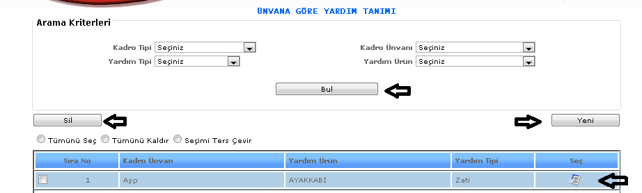 ŞEKİL 2 Yeni butonumuza tıkladığımızda karşımıza gelen ekranımızdır.