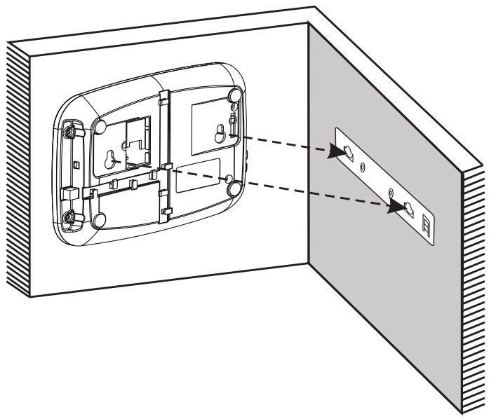 1). Panelden destekleri çıkarınız 2). Destekleri 2 vida ile vida delikleri yaklaşık 56mm olacak şekilde duvara takınız. 3). Paneli duvara takınız 3.3.3 Dedektör Kurulumu 1).