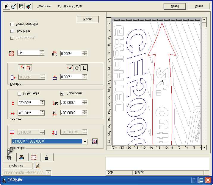 speed and force 3 types of cut line can be edited Multiple over cutting is possible Weed border can be