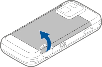 Tuşlar ve parçalar (yanlar) 1 Açma/kapatma tuşu 2 Nokia AV konektörü (3,5 mm) SIM kartı ve bataryayı takma Önemli: Bu cihazda mini-uicc SIM kart (mikro-sim kart olarak da bilinir), adaptörle birlikte