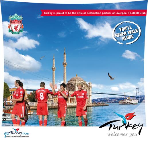 2011-2012 SPORDA ORTAKLIKLAR LIVERPOOL KULÜBÜ RESMİ TURİZM ORTAKLIĞI Liverpool'un evinde oynadığı maçlarda, saha içi LED ekranlarda Türkiye reklamı 80 ülkede yayın yapan Liverpool FC televizyonunda