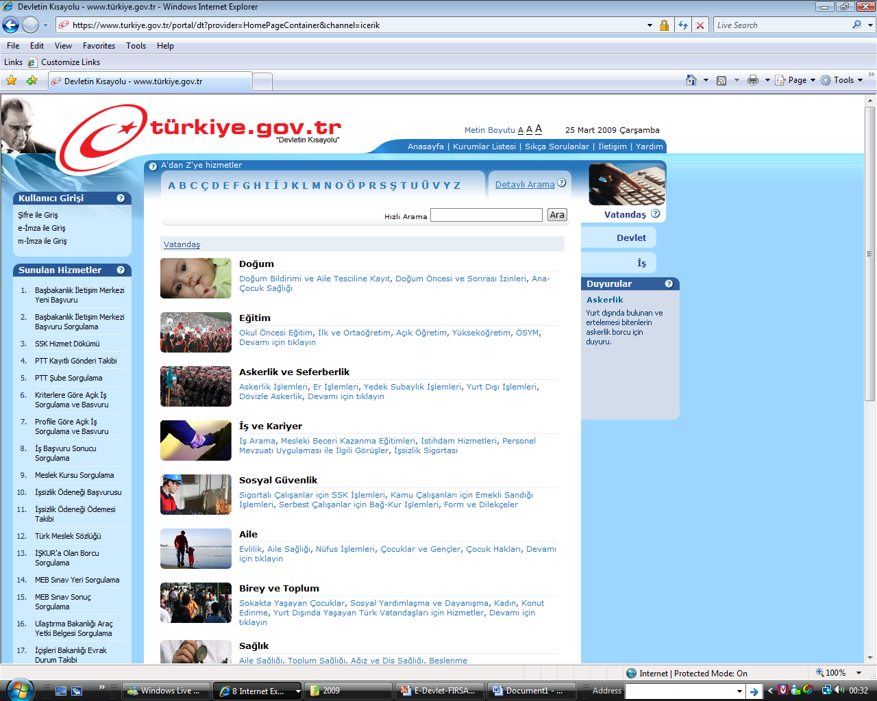 Türkiye e-devlet Kapısı www.turkiye.gov.