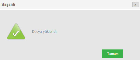 Şekil 8 Fatura Şablonları Ekranı Yükle ve Varsayılan Yap düğmeleri ile yeni fatura şablonu eklenebilir, oluşturulan fatura şablonu varsayılan yapılabilir.