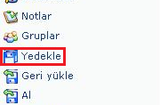 Yedekle Yönetim panelinde bulunan Yedekle seçeneği sayesinde dersinize eklemiş olduğunuz bütün resimleri, belgeleri, Scorm paketlerini yedekleyebilirsiniz.