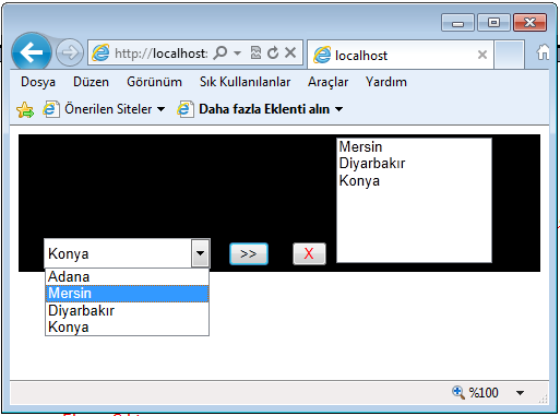 protected void Button1_Click(object sender, EventArgs e) ListBox1.Items.Add(Convert.ToString(DropDownList1.