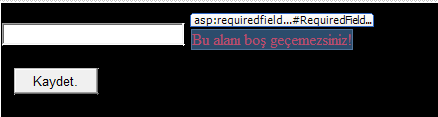 Range Validator Reguler Expression Validator Compare Validator Custom Validator ValidationSummary Belirlediğimiz iki değer arasında kontrol eder. Örneğin yaş aralığı için kullanılabilir.