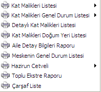 banka tahsilatı butonu ile iptal edilmiş olunur. butonu ile ekranda görüntülenen sair gelirler Excel e aktarılır.