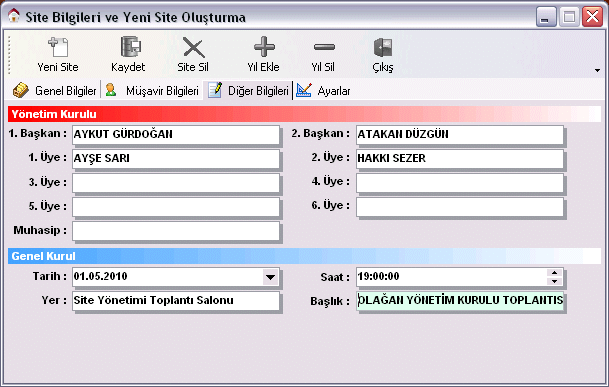 Bu ekranda Muhasebe Bağlantıları bloğunda Çalışılacak Site alanında Üç Nokta ile simgelendirilmiş butonuna basıldığında Muhasebe programında oluşturulmuş sitelerin listesi gelecektir.