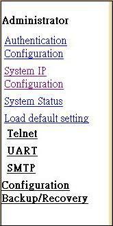 4.2 Menu içerikleri 4.3 Administrator Sayfaların yönetici konumundaki kişi (yetkili kullanıcı) 4.