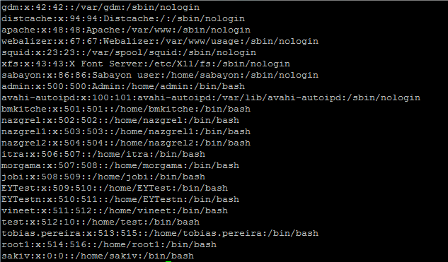 6. BT Altyapı Genel Kontrolleri /etc/shadow dosyasının içeriğindeki kayıtlar aşağıdaki formatta gösterildiği şekilde saklanır.