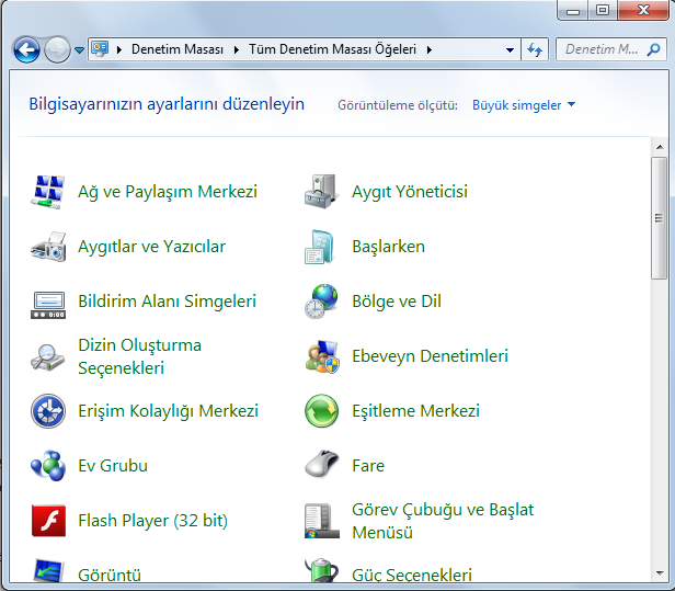 Balıkesir HEM Windows 7 Modul 1~ 25 ~ Ayarları değiştirmek için Denetim Masası'nı kullanma Denetim Masası ayarları değiştirebileceğiniz ana konumdur.