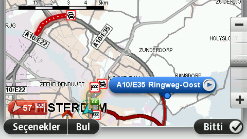 Bölgenizdeki trafik olaylarını denetleme Haritayı kullanarak bölgenizdeki trafik durumu hakkında genel görüş elde etme Yerel olayları bulmak ve ayrıntılarını öğrenmek için, şunları yapın: 1.