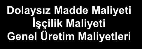 Üretim Maliyetleri Dolaysız Madde Maliyeti