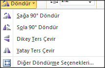 Şekil Efektleri seçeneği eklediğiniz şekle gölge, 3 boyutlu döndürme, eğim, yumuşak kenarlar, parlama ve yansıma gibi efektler verecektir.