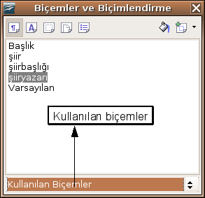 Geleneksel biçimleri oluşturmak Şekil 131. Son durum üç biçem uygulanmış hali İpuçları Biçemler ve biçimlendirme penceresini kullanmayı alışkanlık haline getirin.