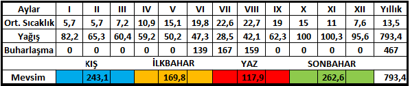 Sahada Karadeniz İklimi görülmektedir.