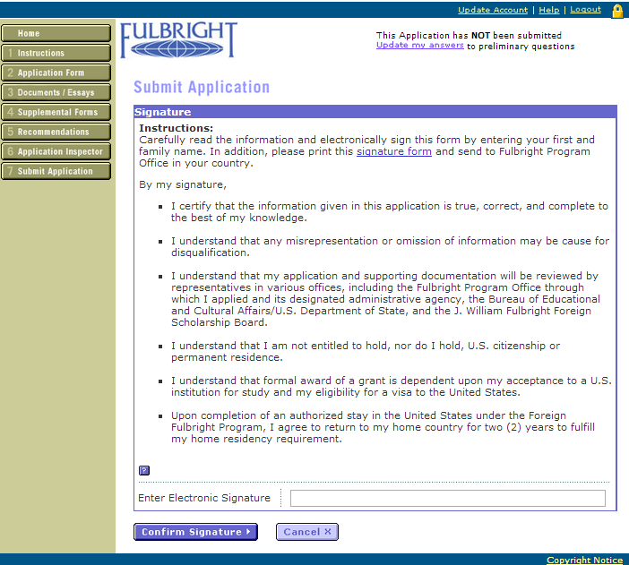 APPLICATION INSPECTOR FULBRIGHT ÖĞRENCİ BURSU 21 Application Inspector başvuru formunda boş bırakılmış zorunlu alanlar konusunda sizi uyarır.