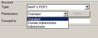 Type kısmında istediğiniz protokollerinizi seçebilirsiniz Permissions kısmında kullanıcıya istediğiniz hakları verebilirsiniz. Tabi ki normal kullanıcı olduğu için Standard-ı seçtik.