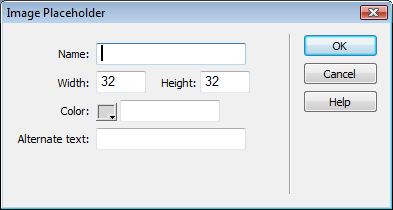 Şekil 2.14Image placeholder özellikleri 6.2.8 Flash filmleri ekleme Bir web sayfasına bir Flash film bir resim eklemeye çok benzer. Ancak, temel kodu çok farklıdır. İlk değişiklik nispeten küçüktür.