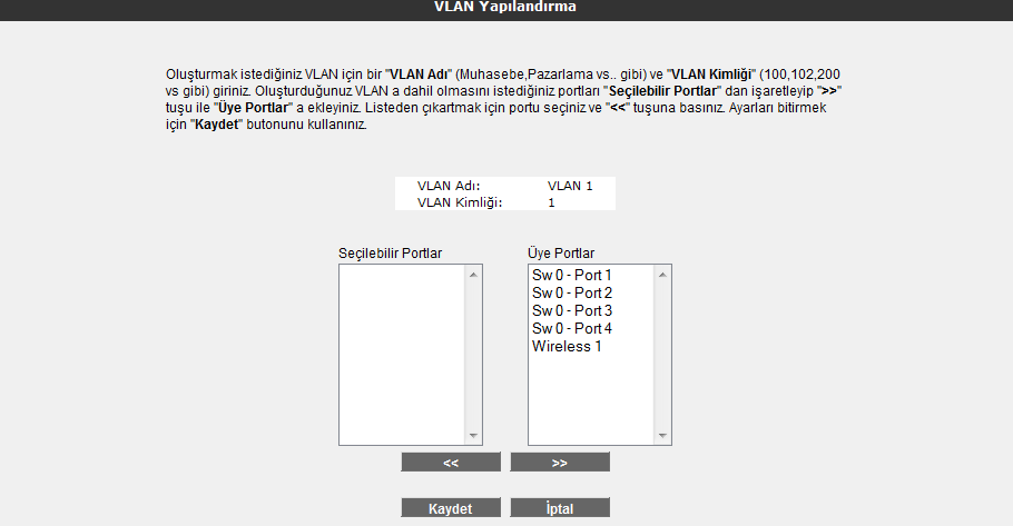 Cihazınızın web ara yüzünde, LAN menüsü altında, LAN İstemcileri alt menüsüne ulaşarak cihazınıza bağlı olan tüm istemcileri ve bağlantı ayrıntılarını görebilir ayrıca istediğiniz istemci için