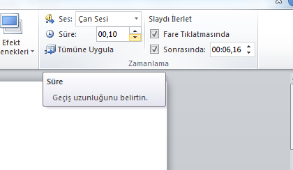 Slayt Geçiş Zamanlaması: Slayt geçiş zamanlaması ile slaytlar