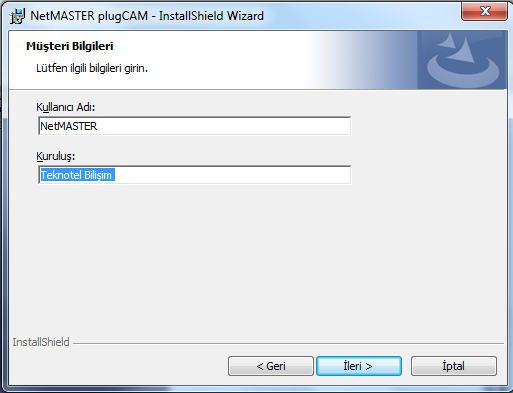 PC Programı Kurulumu www.netmaster.com.tr/plugcam adresinden plugcam firmware dosyasını indiriniz. 1. Kurulumu başlatmak için indirdiğiniz dosyayı çift tıklayınız.