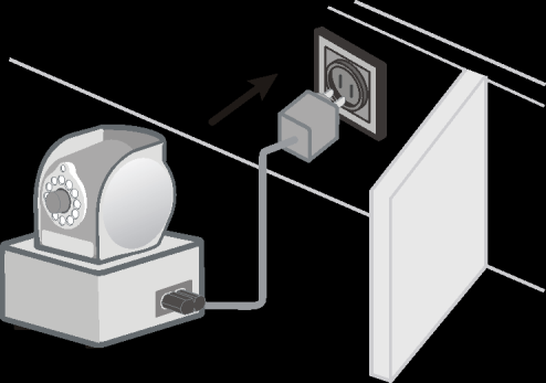 ADIM: plugcam kamerayı evinizde istediğiniz bir yere yerleştiriniz ve prize takınız. plugcam ve powerline adaptör otomatik olarak bağlantı kuracaktır.