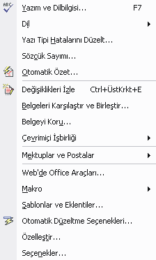 EKLE MENÜSÜ: BİLGİSAYAR İŞLETMENLİK DERS KİTABI İmlecin bulunduğu yerden itibaren satır,sayfa yada sütun keser. Sayfa numarası eklememizi sağlar.