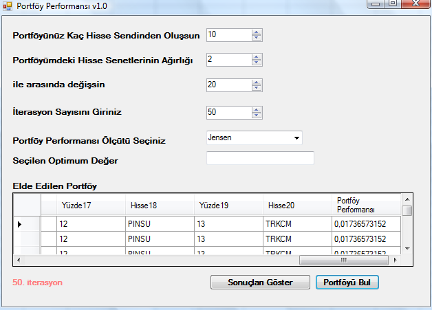 75 Sonuç olarak; genetik algoritma yardımıyla 10, 15 ve 25 hisse senedinden oluģturulan portföyler piyasanın üzerinde performans göstermiģtir.