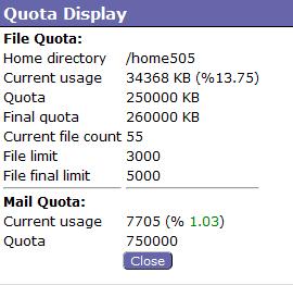 4. Quota The disc space that is granted to you on the central server systems for user accounts is called quota. Two different quotas are defined to METU users: File quota and mail quota.